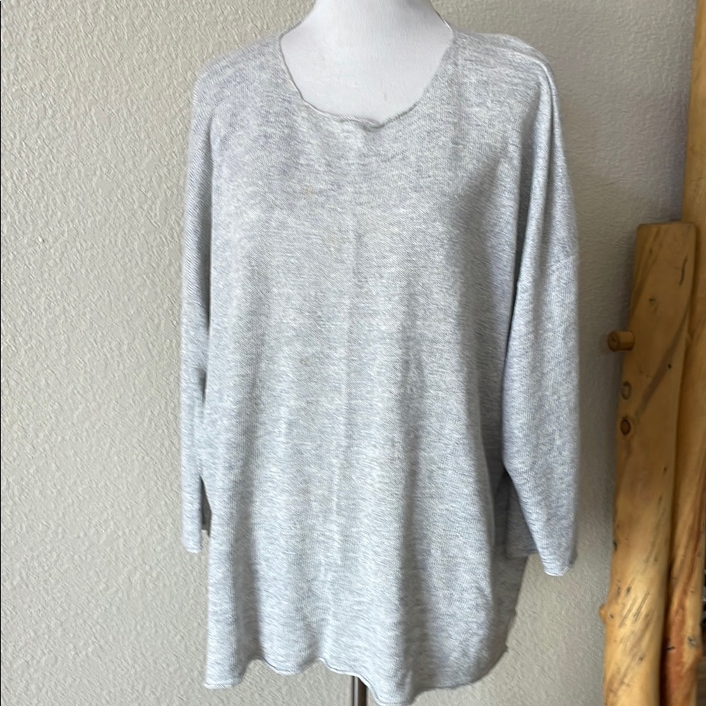 Eskandar Soft Gray Knit oversized Top Sz S fits 4XL authentic